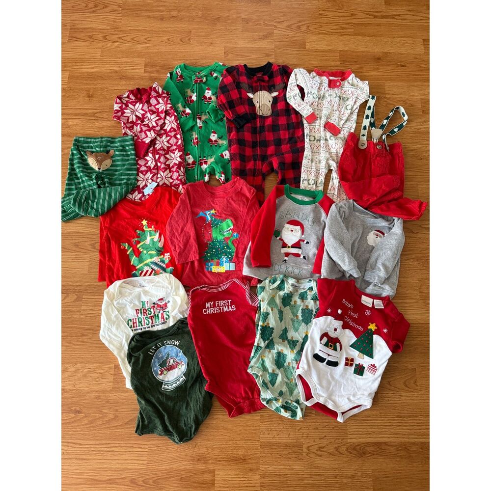 Baby Christmas Outfit Bundle Lot Size 12-18 Months